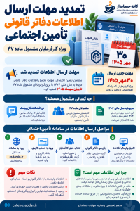 تمدید مهلت ارسال اطلاعات دفاتر قانونی