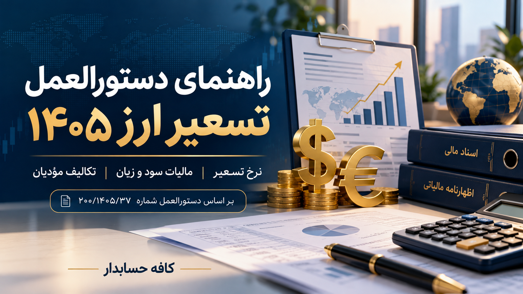 راهنمای دستورالعمل تسعیر ارز ۱۴۰۵؛ نرخ تسعیر، مالیات سود و زیان و تکالیف مؤدیان
